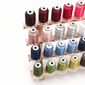 40 Colors 120D/2 Polyester Embroidery Thread Set, 500m Each - Caydo