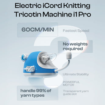 Electric i-Cord Knitting Tricotin Machine i1 Pro - Caydo