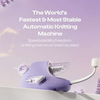 Electric i-Cord Knitting Tricotin Machine i1 Pro Lavender Purple - Caydo