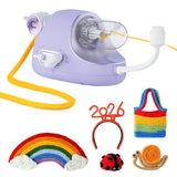 Electric i-Cord Knitting Tricotin Machine i1 Pro Lavender Purple - Caydo