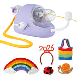 Electric i-Cord Knitting Tricotin Machine i1 Pro Lavender Purple - Caydo