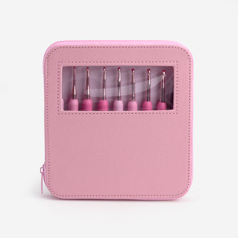 8PCS Crochet Hooks Pink Gift Bag - Caydo