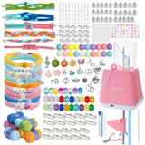 Electric i-Cord Knitting Tricotin Machine i1 with Bracelet Maker Kit - Caydo