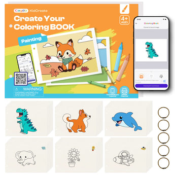 Caydo Create Your Own Coloring Book for Kids with APP - Caydo