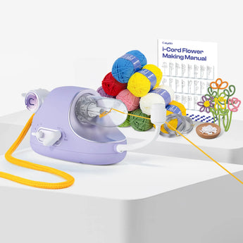 Electric i-Cord Knitting Tricotin Machine i1 Pro Lavender Purple - Caydo