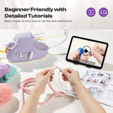 Electric i-Cord Knitting Tricotin Machine i1 Pro Lavender Purple - Caydo