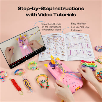 2-in-1 Friendship Bracelet Making Kit - Caydo