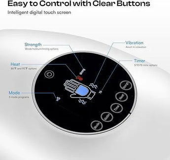 Wireless Hand Massager with Heat and Compression - Caydo