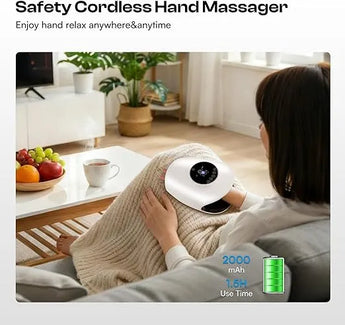 Wireless Hand Massager with Heat and Compression - Caydo