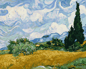 Wheat Field with Cypresses - Caydo