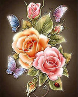 Colorful Rose Flower Butterflies - Caydo