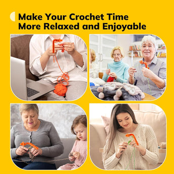 Crochet Holder for Crocheting - 3 in 1 Yarn Guide Tool - Caydo