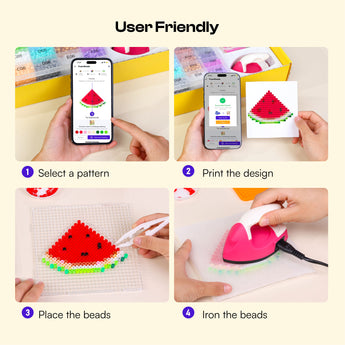 36 Colors Caydo Fuse Beads Kit with 200+ Patterns in Smart Design App - Caydo