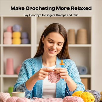 Crochet Holder - Ergonomic Yarn Guide Tool - Caydo