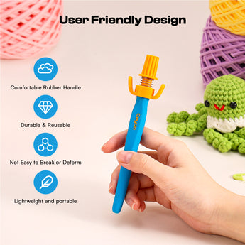 Crochet Holder - Ergonomic Yarn Guide Tool - Caydo