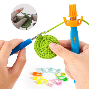 Crochet Holder - Ergonomic Yarn Guide Tool - Caydo