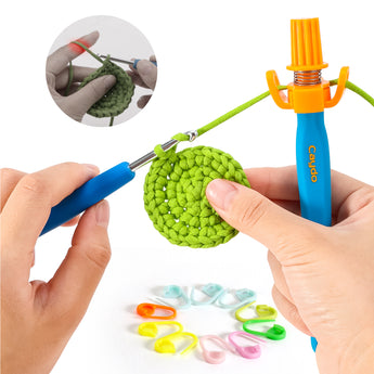Crochet Holder - Ergonomic Yarn Guide Tool - Caydo