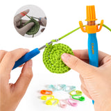 Crochet Holder - Ergonomic Yarn Guide Tool - Caydo