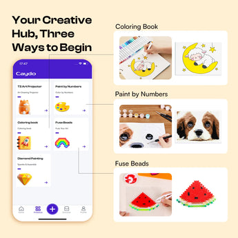Caydo Create Your Own Coloring Book for Kids with APP - Caydo