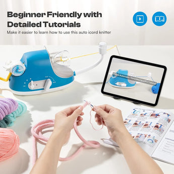 Electric i-Cord Knitting Tricotin Machine i1 Pro - Caydo
