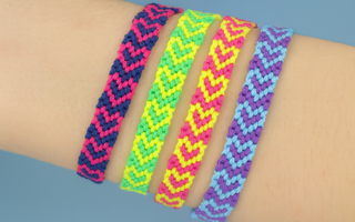 Heart Friendship Bracelet Pattern