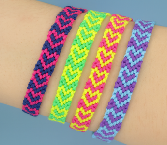 Heart Friendship Bracelet Pattern