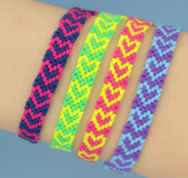 Heart Friendship Bracelet Pattern
