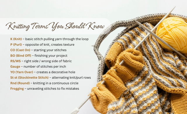 Knitting Terms You Should Know: Full Glossary Guide – Caydo