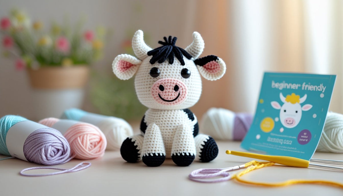 Cute and Easy Cow Crochet Pattern for Beginners – Caydo