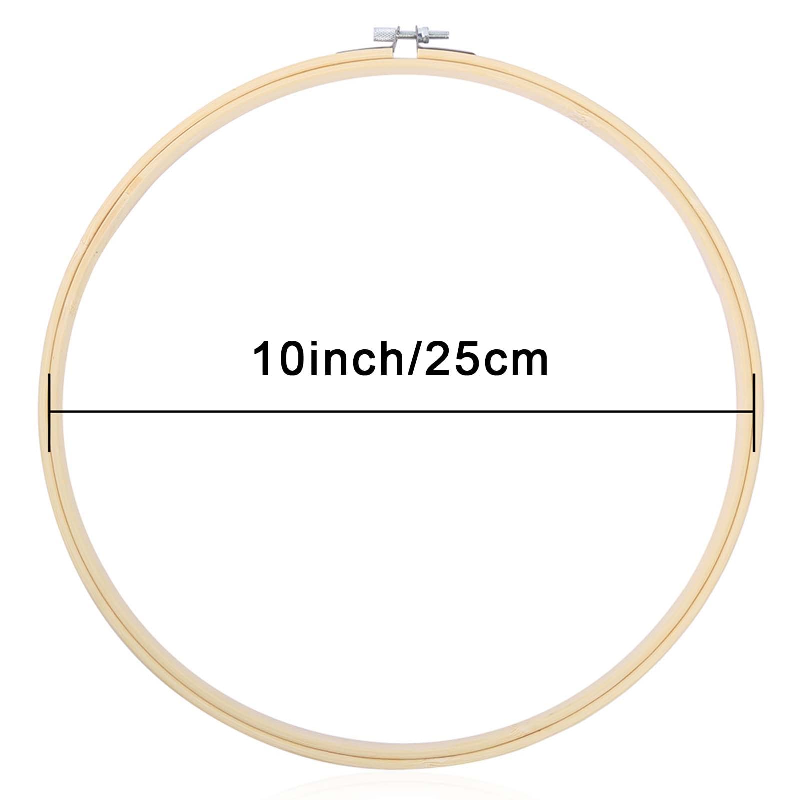 Caydo 12 Pieces 10 Inch Wooden Round Embroidery Hoops