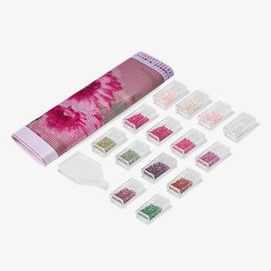 Pink Flowers Diamond Painting - Caydo