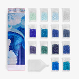 Glowing Venus White Cloud Dolphin Diamond Painting - Caydo