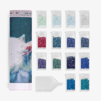 White Cat Diamond Painting - Caydo