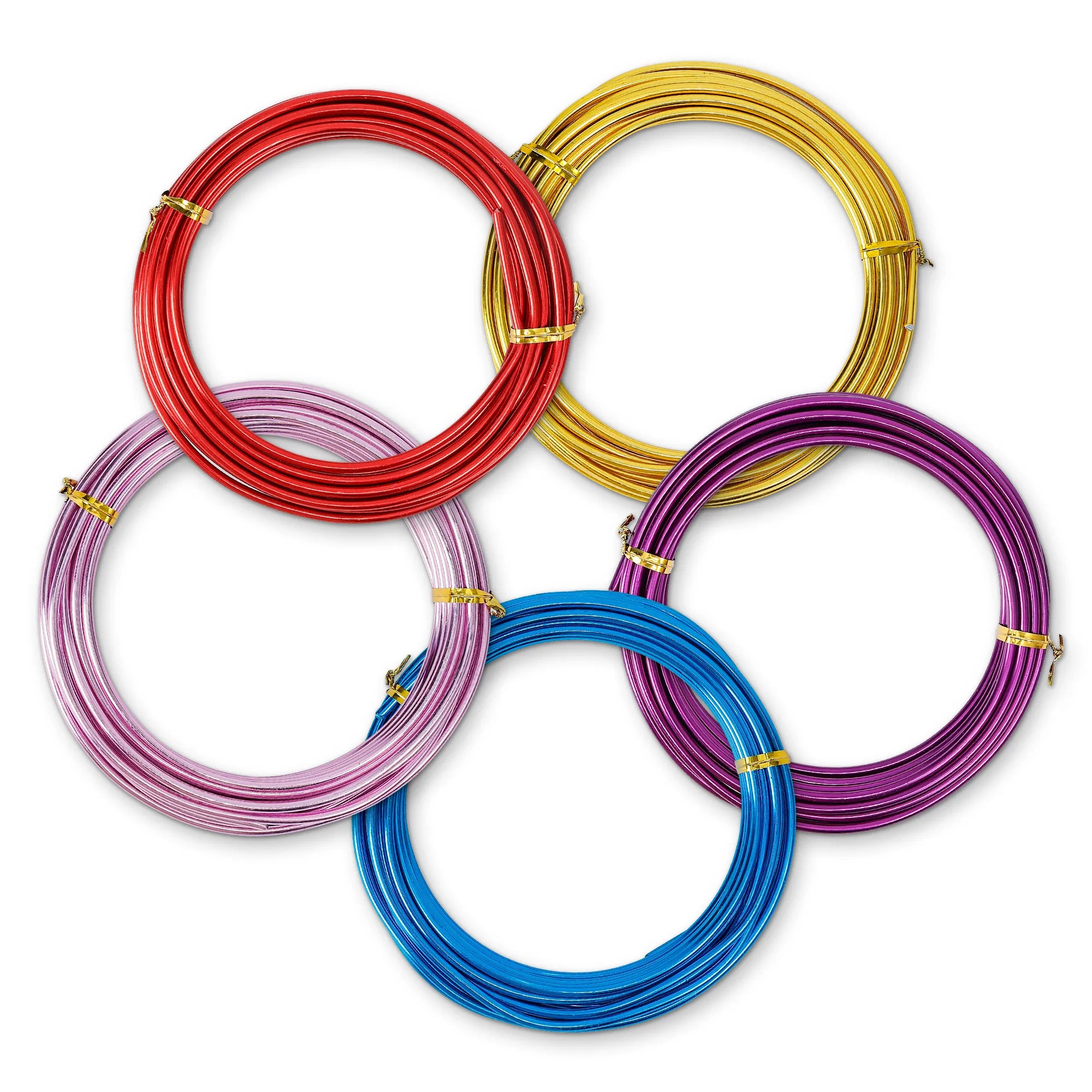 Caydo 1 PACK 5-Color Aluminum Craft Wire 3.0mm*5M