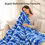 Caydo #6 Super Bulky Chenille Yarn 6-Pack in Blue & White - Caydo
