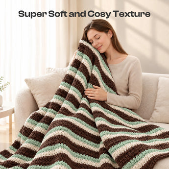 Caydo #6 Super Bulky Chenille Yarn 6-Pack in Oatmeal - Caydo