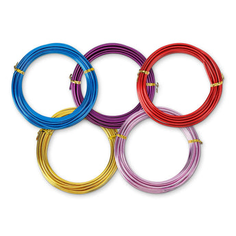 1 PACK 5-Color Aluminum Craft Wire  3.0mm*5M - Caydo