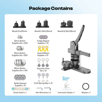 Caydo 3-in-1 Button Maker Machine Kit - Caydo