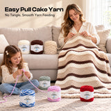 Caydo #6 Super Bulky Chenille Yarn 6-Pack in Oatmeal - Caydo