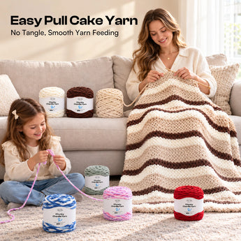Caydo #6 Super Bulky Chenille Yarn 6-Pack in Oatmeal - Caydo