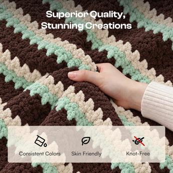 Caydo #6 Super Bulky Chenille Yarn 6-Pack in Oatmeal - Caydo