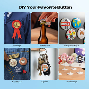 Caydo 3-in-1 Button Maker Machine Kit - Caydo