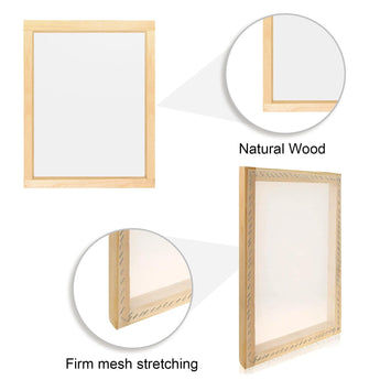 Caydo 2 Pieces 2 Sizes Wood Silk Screen Printing Frame - Caydo