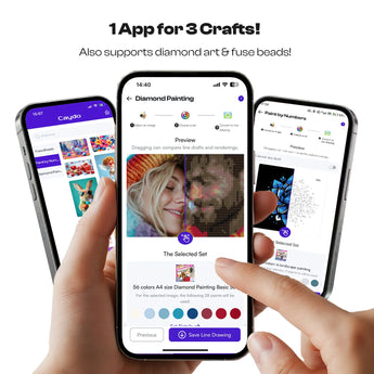 56-Color Quick Custom Diamond Painting Kit - Caydo