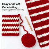 Caydo #6 Super Bulky Chenille Yarn 6-Pack in Cherry Red - Caydo