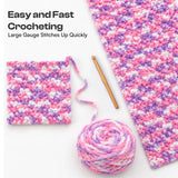Caydo #6 Super Bulky Chenille Yarn 6-Pack in Cotton Candy - Caydo