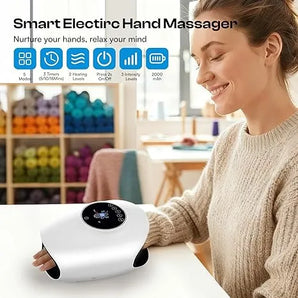 Wireless Hand Massager with Heat and Compression