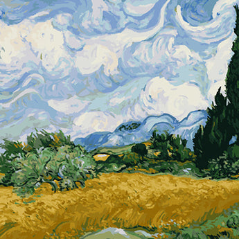 Wheat Field with Cypresses - Caydo