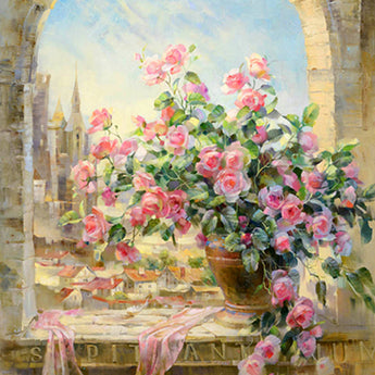 Landscape with flowery windows - Caydo