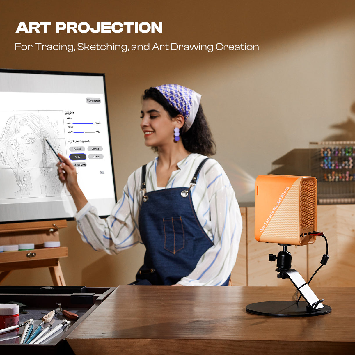 Caydo P1 Art Projector, Drawing Projector with Exclusive Art-Drawing ...